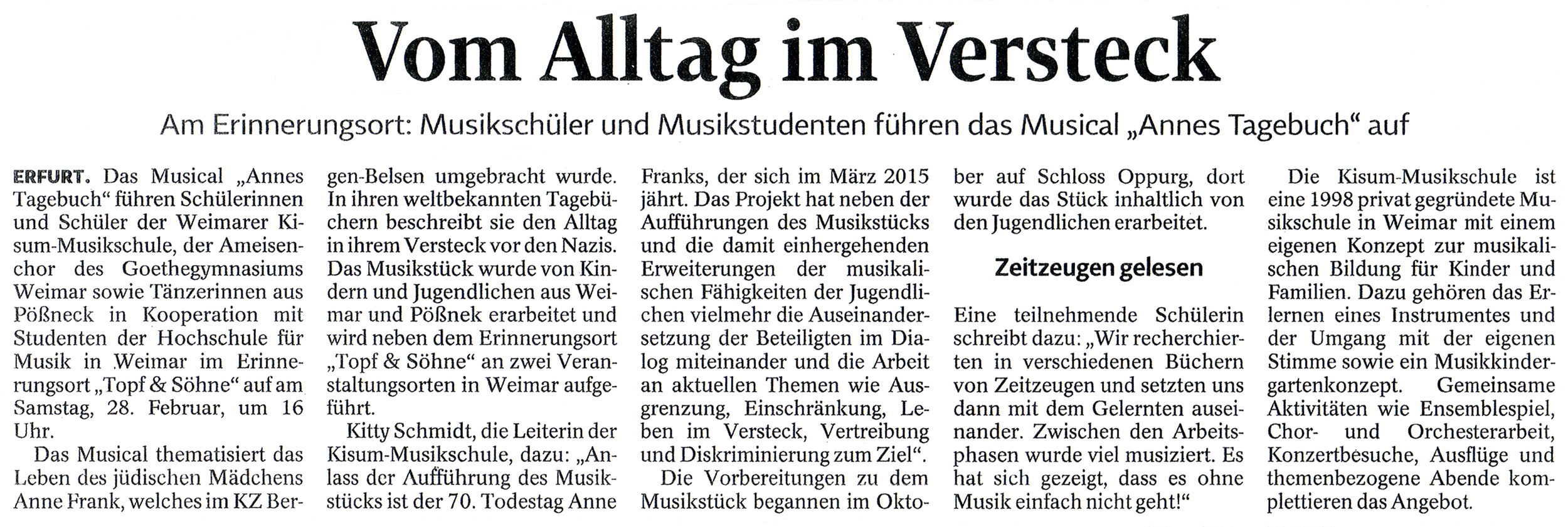16.02.2015, Thüringische Landeszeitung