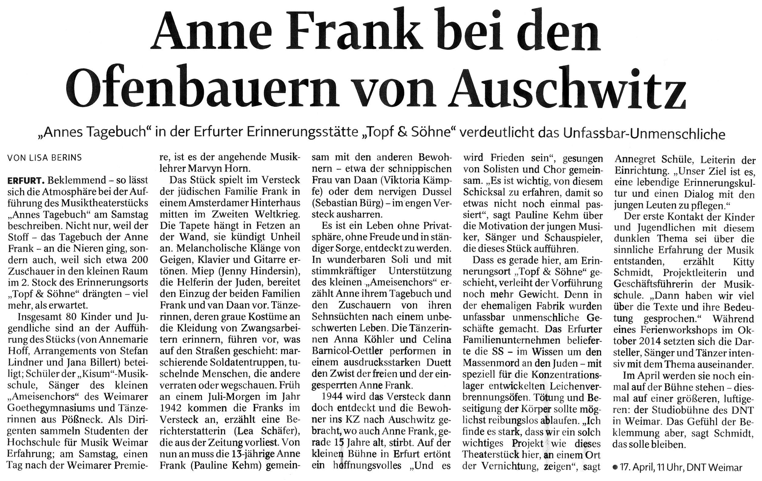 02.03.2015, Thüringische Landeszeitung